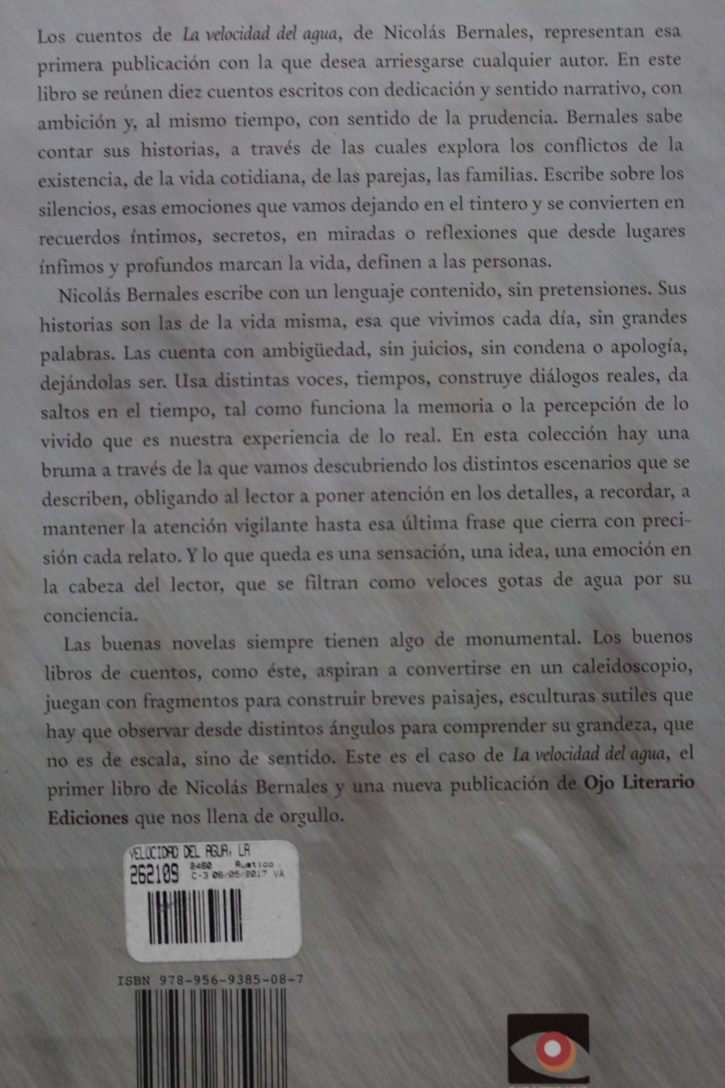 La velocidad del agua - Nicolás Bernales