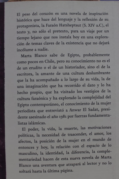 El peso del corazón - Marta Blanco