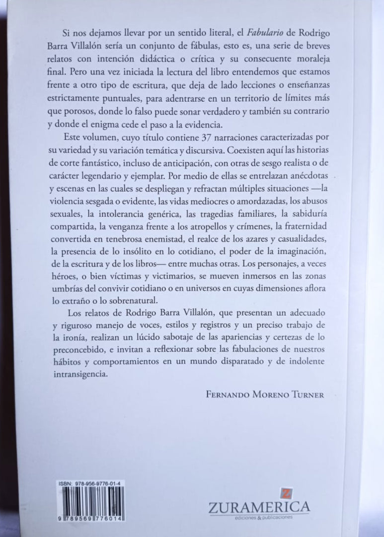 Fabulario - Rodrigo Barra Villalón